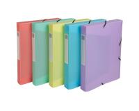 Chrom Pastel Box File A4 40mm PP 0.7mm - Assorted colours