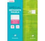 Cahier piqué déficients visuels 24x32cm 48 pages grands carreaux noirs 2 ,5mm agrandis 10x10 Couleur aléatoire - Assortis