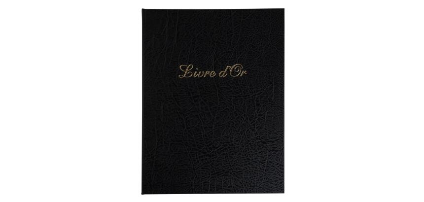Livre d'or Balacron avec titre 100 pages blanches - 27x22 cm vertical