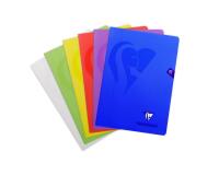 Cahier piqué Mimesys A4 80 pages petits carreaux + marge couverture polypropylène Couleur aléatoire - Assortis