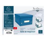 Cajas de almacenamiento NeoDeco - 21,5x28x15cm, A5+ - Azul de Francia