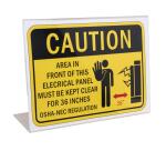 Porte-visuel incliné horizontal A5 - Cristal