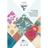 PAPIERS DU MONDE, Maxi bloc de 80 feuilles au format 21x29,7cm - Multicolore