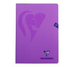 Cahier piqué Mimesys A4 120 pages ligné + marge couverture polypropylène Couleur aléatoire - Assortis