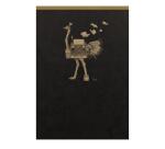 Bloc entoilé en-tête Flying Spirit Black A6 140 pages détachables ligné motifs assortis papier ivoire 90g - Noir