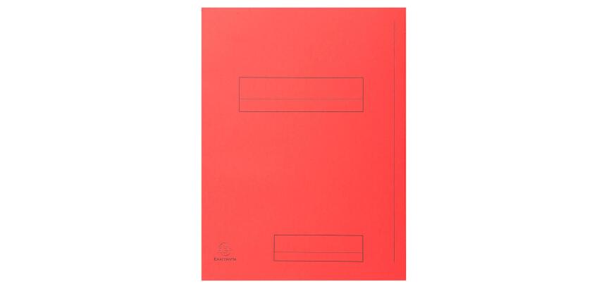 Paquet de 50 chemises pré-imprimés 2 rabats "SUPER 250" en carte 210 grammes coloris rouge