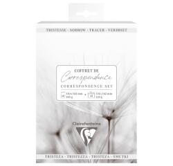 SET DE CORRESPONDANCE THÉMATIQUE, 8 enveloppes Pollen C6 (114x162mm) 120g + 8 cartes pliées 110x155m185g, Condoléances