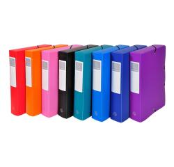 Boite de Classement Exabox Dos 60mm polypropylène 7/10e OPAK - A4 - Couleurs assorties