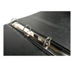 Raccoglitore 4 anelli 30mm PVC foderato - A3 in orizzontale - Nero