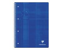 Cahier reliure intégrale A4+ 160 pages détachables perforé 4 trous petits carreaux Bleu - Bleu