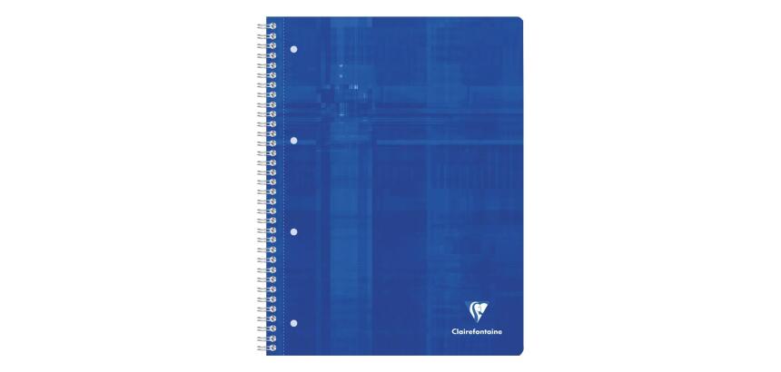 Cahier reliure intégrale A4+ 160 pages détachables perforé 4 trous petits carreaux Bleu - Bleu