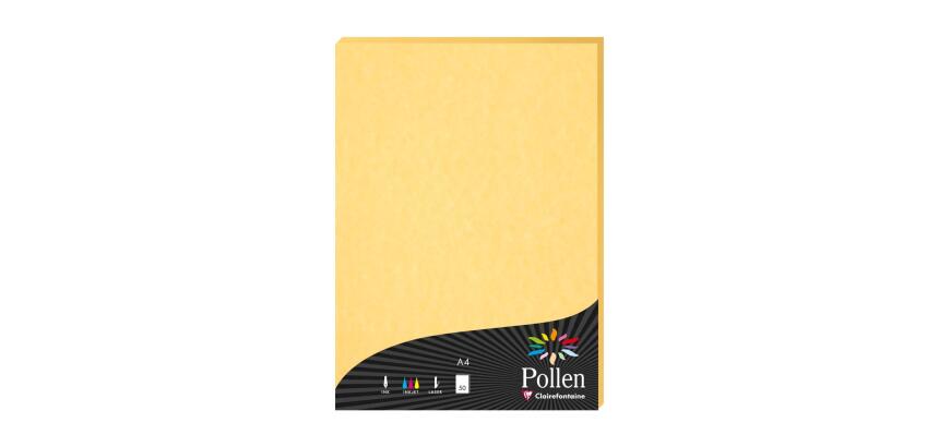 PAPIERS MARBRÉS, Etui de 50 feuilles Pollen 210x297mm 120g/m2 - Chamois marbré