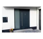 Plaque adhésive imitation Aluminium Chiffre 8 2,5x4,4 cm - Gris