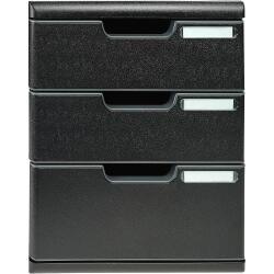 Ladenbox MODULO A4 - 3 gesloten laden ECOBlack - Zwart