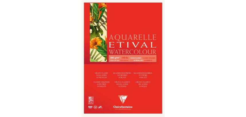 Etival bloc collé 1 côté 10F A5 300g grain classic