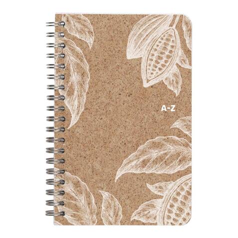 Cocoa motif, Carnet répertoire reliure intégrale 11 x 17 cm 100 pages, ligné, ass. - Cacao