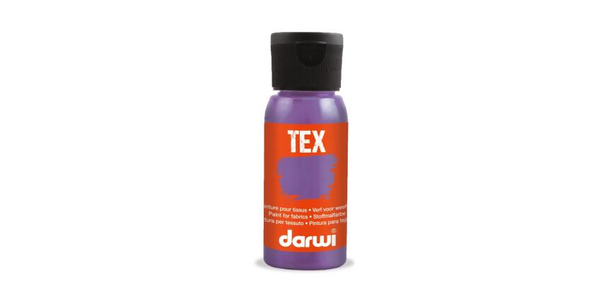 DARWI Flacon de 50 ml de Peinture Textile Nacrée - Violet nacré