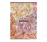 Rhodia collection ORANGE Botanique - bloc entoilé A5 ligné, 70 feuillets papier ivoire 90g - Bouquet fleuri