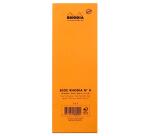 Bloc agrafé Rhodia N°8 7,4x21 cm 80 feuillets petits carreaux 5x5 80g - Orange