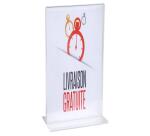 Porte-visuel droit vertical DL - Cristal