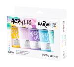 Darwi For You set de peinture acrylique - Pastels 5x75 ml - Assortiment