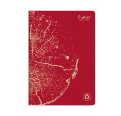 Cahier piqué FOREVER PREMIUM 100% recyclé A4 96 pages ligné papier recyclé blanc 90 g - Rouge brique