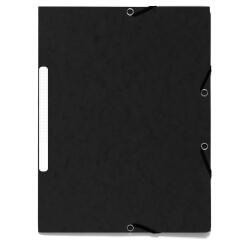 Folder 3 Flap Elastic+Label Recycle Ast - Black
