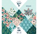 ORIGAMI, Pochette de 60 feuilles 70g/m2 au format 15x15cm - Herbier - Multicolore