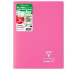 Cahier piqué Koverbook A4 96 pages grands carreaux couverture polypropylène opaque 100% recyclé - Assortis