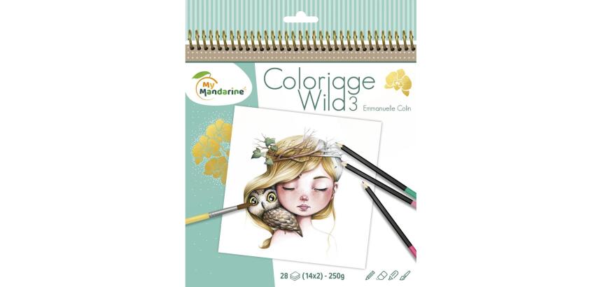 Carnet de coloriage Wild 3 - Vert