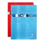 Cahier Travaux Pratiques piqué 24x32cm 80 pages grands carreaux + uni Couleur aléatoire - Assortis