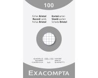 Pk 100 Exa Record Cards 100/150 Sq White - White