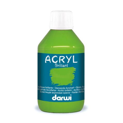 Darwi Flacon de 250 ml de Peinture Acrylique Universelle Brillante - Vert prairie
