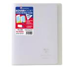 Cahier piqué Koverbook 17x22cm 96 pages grands carreaux couverture polypropylène transparent