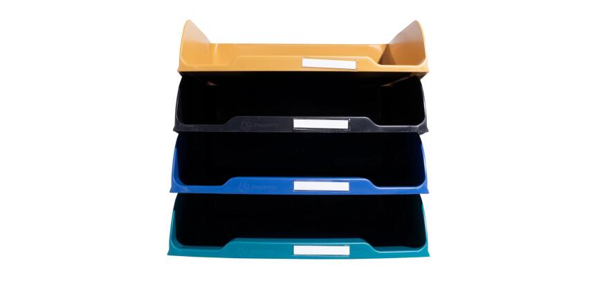 Set de 4 Corbeilles à courrier Combo Styli Neo Deco - Couleurs assorties