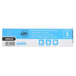 Rol 1vouw thermisch papier 55g 57x30mm zonder BPA (per20). - Wit