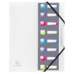 File Crystal Multi Fle 3flp PP A4 8P - Assorted colours