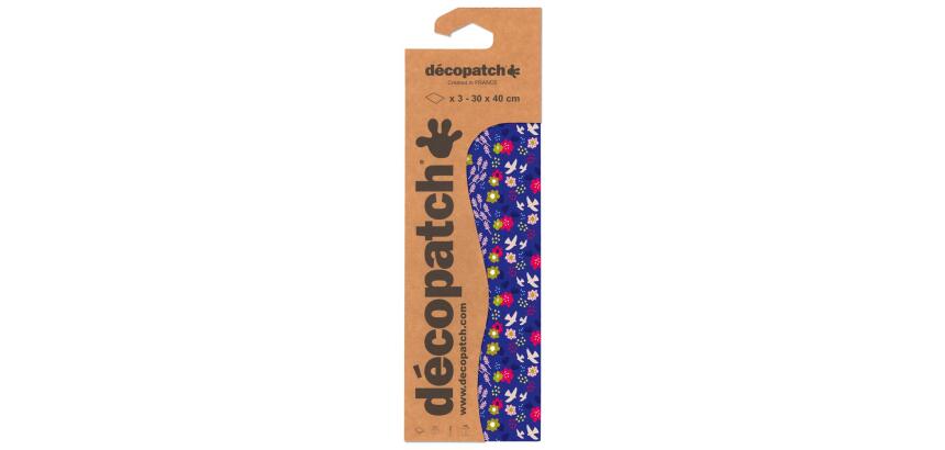 Pochette 3 Feuilles Identiques Ref 813 - Bleu