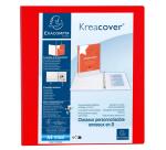 Classeur PP personnalisable Kreacover - 4 anneaux en D 40mm - A4 maxi