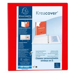 Classeur PP personnalisable Kreacover - 4 anneaux en D 40mm - A4 maxi