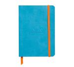 Rhodiarama carnet souple A6 144 pages dot papier ivoire 90g fermeture élastique - Turquoise