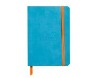 Rhodiarama carnet souple A6 144 pages dot papier ivoire 90g fermeture élastique - Turquoise