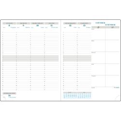 Recharge Agenda de bureau Horizons 27 21 x 27 cm Semainier Janvier à Décembre 2026