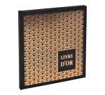 Livre d'or 140 pages tranche or - Format 21x19cm - PALMYRE - Visuels assortis