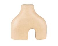 Vase double pieds 19x7x18 cm - Kraft