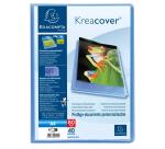 Protége-documents en polypropylène semi rigide Kreacover Chromaline 80vues - A4 - Bleu