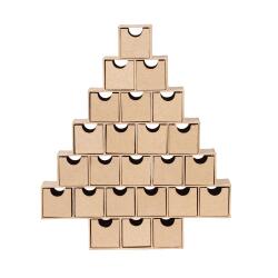 Calendrier de l'avent sapin - Kraft
