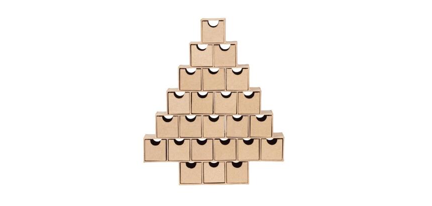 Calendrier de l'avent sapin - Kraft