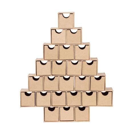 Calendrier de l'avent sapin - Kraft
