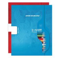 Cahier Dessin scolaire piqué 7000 17x22 cm 32 pages uni
